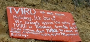 Subanen indigenous people oppose open-pit mining activities by TVI Resource Development Inc., in Bayog town in Zamboanga del Sur province in this undated photos. The mining firm also mined inside ancestral domain at Mount Canatuan in Siocon town in Zamboanga del Norte province. (Mindanao Examiner Photo)