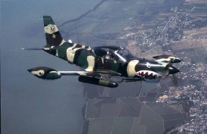 A Philippine Air Force SF 260 trainer plane. 